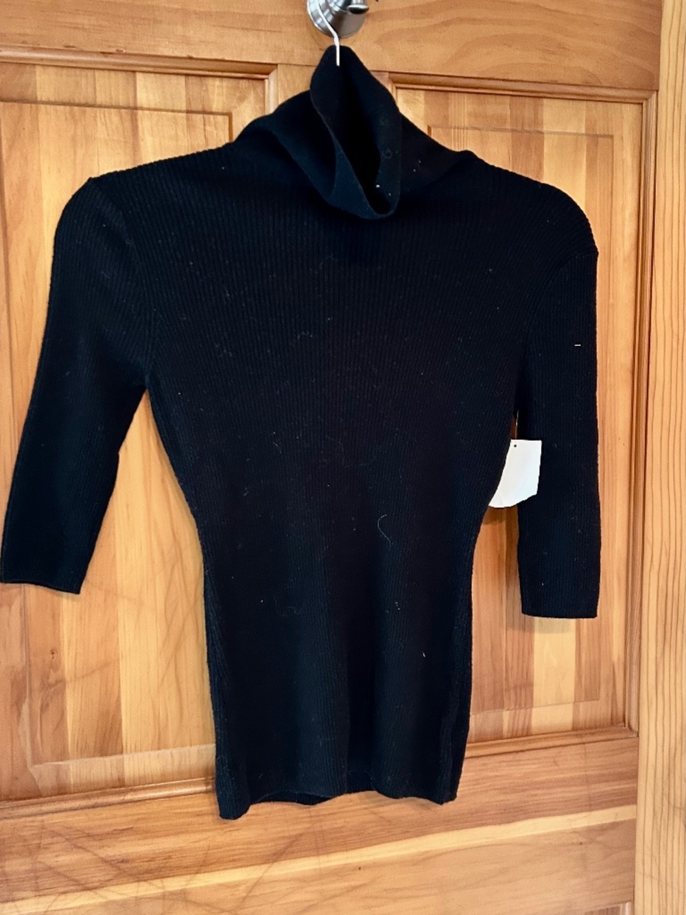 NWT SW7 Black Favorite Daughter XS Ribbed Knit Sweater Turtleneck